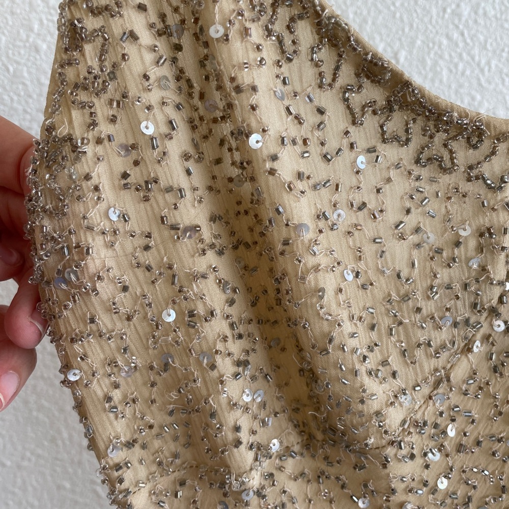 Vintage Gold Embellished Dress - Picture 5 of 6